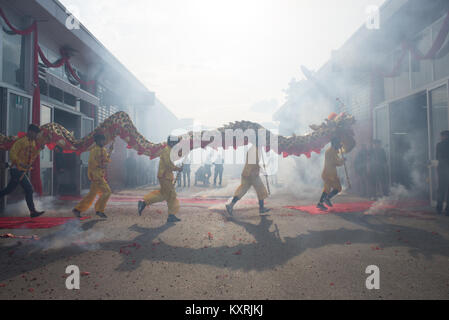 Célébrations du nouvel an chinois 2017 à Prato, Italie Banque D'Images