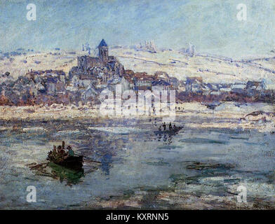 - Claude Monet Vétheuil en hiver Banque D'Images