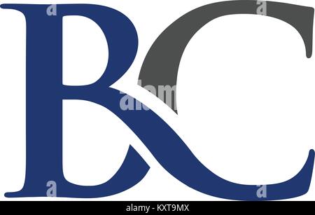 Concept de luxe BC Business design logo lettre modèle Icône Illustration de Vecteur