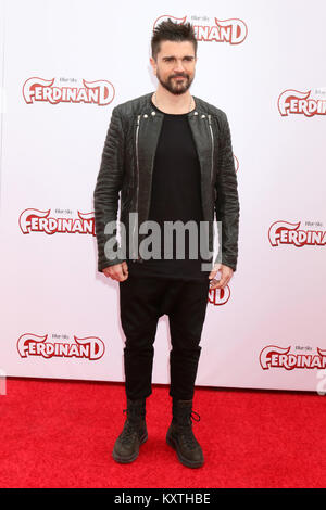 'Ferdinand' à la Zanuck Theatre à 20th Century Fox sort à Los Angeles, Californie. En vedette : Juanes Où : Los Angeles, California, United States Quand : 10 Déc 2017 Crédit : Nicky Nelson/WENN.com Banque D'Images