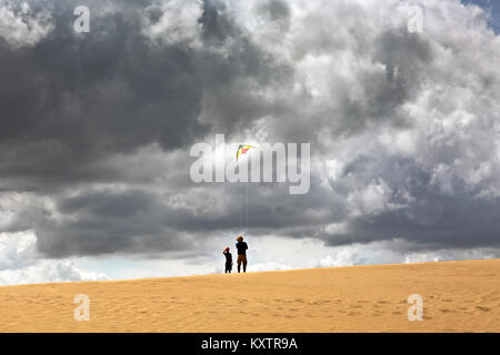 NC01254-00...CAROLINE DU NORD - Le cerf-volant depuis le sommet de l'une des plus hautes dunes sur la côte est à Jockey's Ridge State Park sur la rive extérieure Banque D'Images