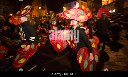 Le Gros Souper Burns Carnival démarrant le Big Burns Supper Festival à Dumfries, Écosse, Royaume-Uni Banque D'Images