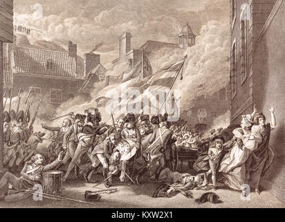 Décès du Major Peirson, 6 janvier 1781, bataille de Jersey Banque D'Images