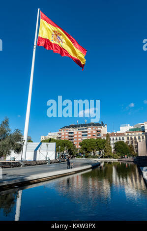 Drapeau espagnol, Madrid, Espagne Banque D'Images