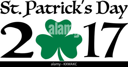 Le jour de la Saint Patrick 2017 avec shamrock Banque D'Images