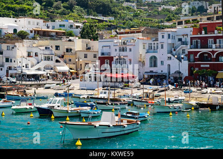 Marina Grande, sur l'île de Capri, Italie. Banque D'Images