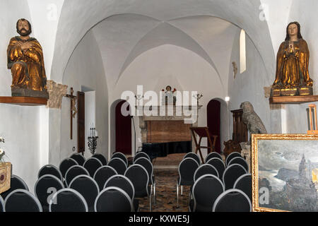 Intérieur de la chapelle de la Villa San Michele, anacapri sur l'île de Capri, italie Banque D'Images