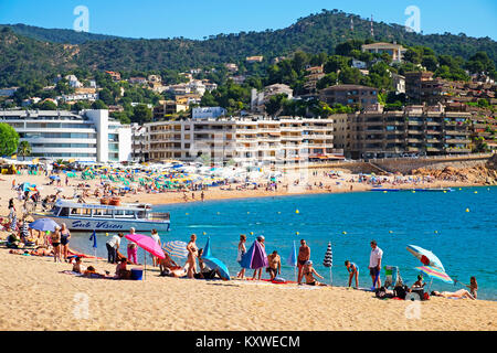 L'été sur la costa brava, Tossa de mar, Catalogne, Espagne, Espana Banque D'Images