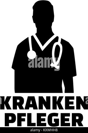 Infirmier l'ossature avec le titre allemand Banque D'Images
