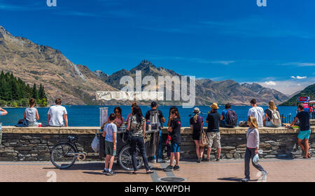 Les vacanciers à Queenstown, Otago, Nouvelle-Zélande Banque D'Images