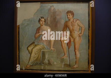 Maison de Meleager VI 9, Io et Argo, fresque de Pompéi, 2008, Rome, Italie. Banque D'Images