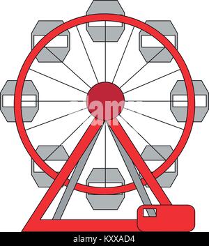 L'icône de roue ferris Illustration de Vecteur