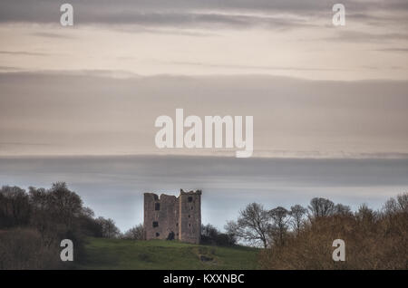 Arnside Tower en Cumbria - une tour médiévale piel Banque D'Images