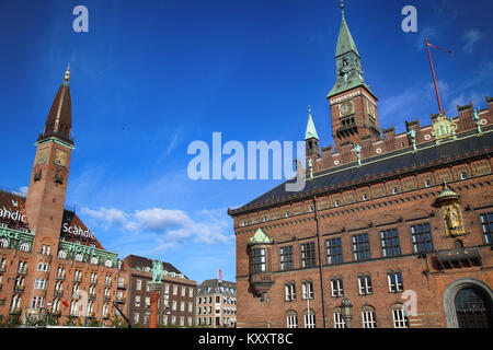 Copenhague, Danemark - 15 août 2016 : Scandic Palace Hotel est un hôtel-résidence sur place de l'Hôtel de Ville et Radhus, la mairie de Copenhague à Copenhague, Banque D'Images