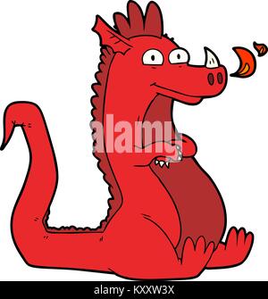 Cartoon happy dragon Illustration de Vecteur