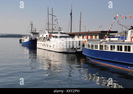 Bateaux amarrés à Oslo, Norvège Banque D'Images