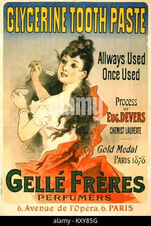 Dentifrice glycérine - Gellé Frères parfumeurs 6, Avenue de l'Opéra, 6, Paris Banque D'Images