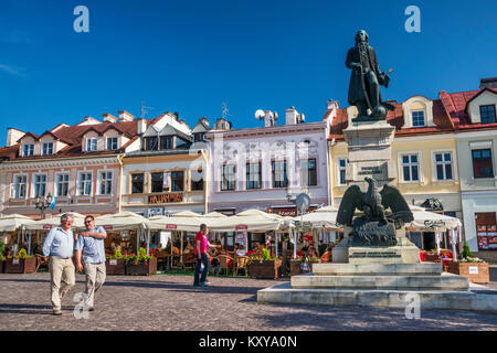 Tadeusz Kosciuszko Monument, une réplique de 1980 1894 statue, détruite en 1940 par les Allemands, à Rynek ou Place du marché de Rzeszów, aka Malopolska Banque D'Images