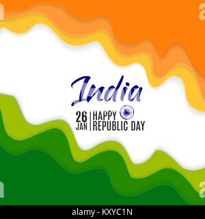 Joyeux Jour de la République de l'Inde26 janvier. Vector Illustration Illustration de Vecteur