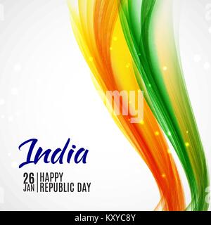 Joyeux Jour de la République de l'Inde26 janvier. Vector Illustration Illustration de Vecteur