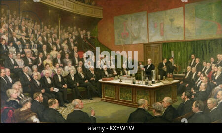 Henry Jamyn Brooks - un discours vendredi soir à l'Institution royale ; Sir James Dewar sur l'hydrogène liquide, 1904 Banque D'Images