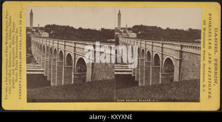High Bridge à Harlem, New York, est un pont historique construit à l'origine pour transporter l'aqueduc de Croton, mettant en valeur le génie civil et l'infrastructure urbaine du XIXe siècle. Banque D'Images