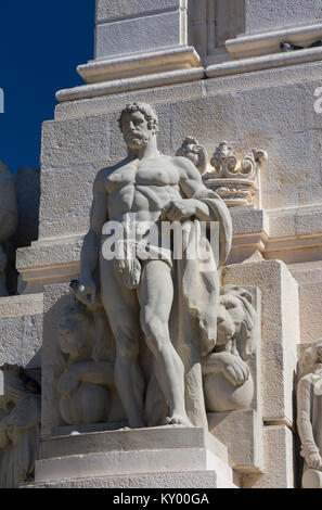 Plaza de España à Cadix, Espagne commémorant la Constitution espagnole de 1812. Banque D'Images