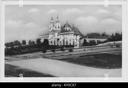 Tableau historique de l'église de la Visitation de la Vierge Marie à Svatý Kopeček Banque D'Images