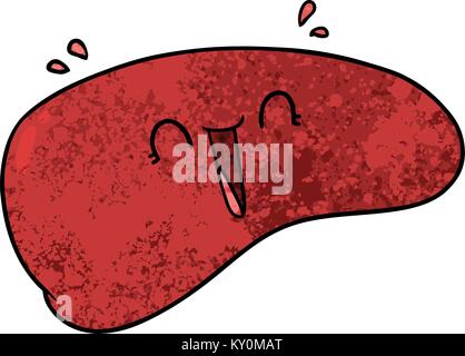 Cartoon foie sain Illustration de Vecteur