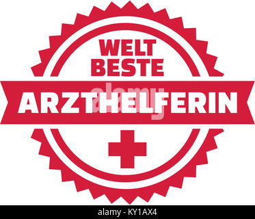World's best assistant du médecin allemand Banque D'Images