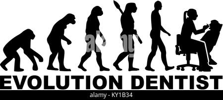 Femme Dentiste Évolution Banque D'Images