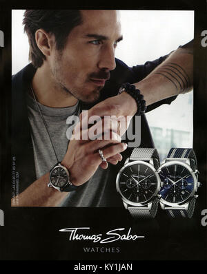 2010s UK Magazine annonce Thomas Sabo Banque D'Images