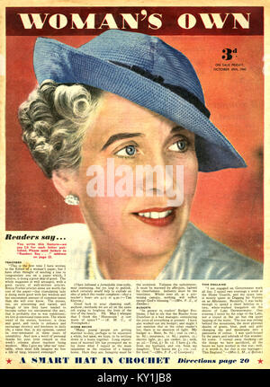 1940 UK Woman's Own Page couverture Banque D'Images