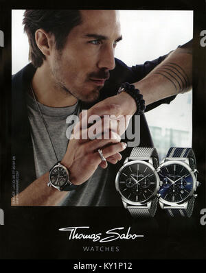 2010s UK Magazine annonce Thomas Sabo Banque D'Images