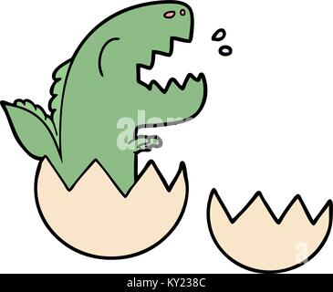 L'éclosion des œufs de dinosaure cartoon Illustration de Vecteur