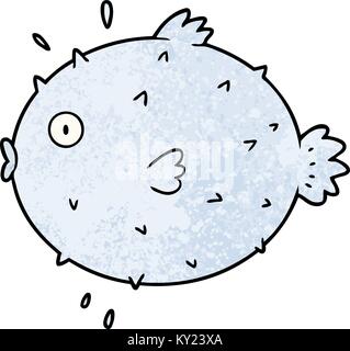 Le poisson-globe cartoon Illustration de Vecteur