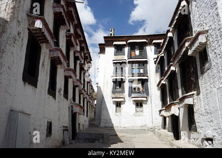 À SHIGATSE, CHINE - vers mai 2017 à l'intérieur de monastère Tashilhunpo. Banque D'Images