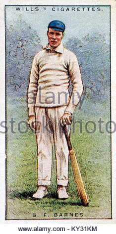 Sydney 1873 - 1967 Barnes a été un joueur de cricket et fast bowler jouer pour l'Angleterre entre 1901 et 1914 Banque D'Images