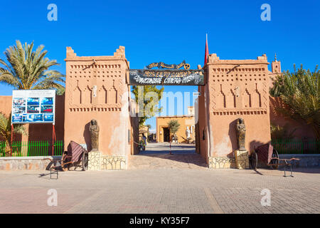 OUARZAZATE, MAROC - 24 février 2016 : Le Musée du Cinéma (Musée Du Cinéma) dans la ville de Ouarzazate, Maroc. Banque D'Images