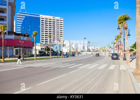 Tanger, Maroc - Mars 02, 2016 : le centre-ville de Tanger au Maroc. Tanger est une ville importante dans le nord du Maroc. Tanger situé sur l'Afrique du Nord Banque D'Images