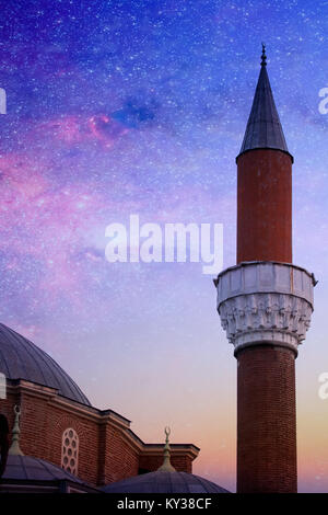 Au cours de la mosquée ciel avec manny stars, mosquée islamique à Sofia, Bulgarie - éléments de cette image sont meublées par la NASA Banque D'Images