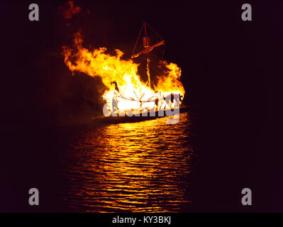 Fête du feu Shetland Islands Banque D'Images