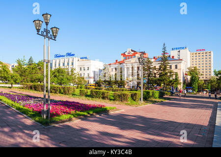 ULAN-Ude, Russie - le 14 juillet 2016 : Oulan-oude centre-ville. Oulan-oudé est la capitale de la République de Bouriatie, en Russie Banque D'Images