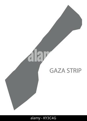 Carte de la bande de Gaza Palestine gris illustration forme silhouette Illustration de Vecteur