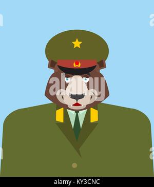 23 février. Défenseur de l'ours soldat russe. Défenseur de la Patrie 24. Défenseur de l'ours soldat russe. Maison de vacances militaire nationale en Russie. Illustration de Vecteur