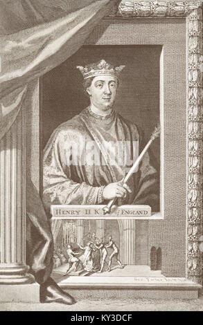 Le roi Henri II d'Angleterre, 1133-1189, régna 1154-1189 Banque D'Images