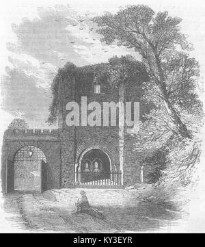 Porte de DEVON, château de Rougemont, Exeter, à partir de 1861 le château de verges. Illustrated London News Banque D'Images