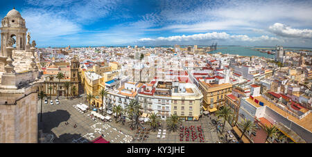 Panorama Cadix Espagne Banque D'Images