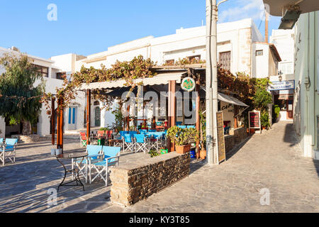 L'île de Naxos, Grèce - 24 octobre 2016 : : Restaurant à Naxos Chora town, l'île de Naxos en Grèce Banque D'Images