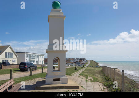 Le Méridien & George V Monument, La Promenade, Peacehaven, East Sussex, Angleterre, Royaume-Uni Banque D'Images